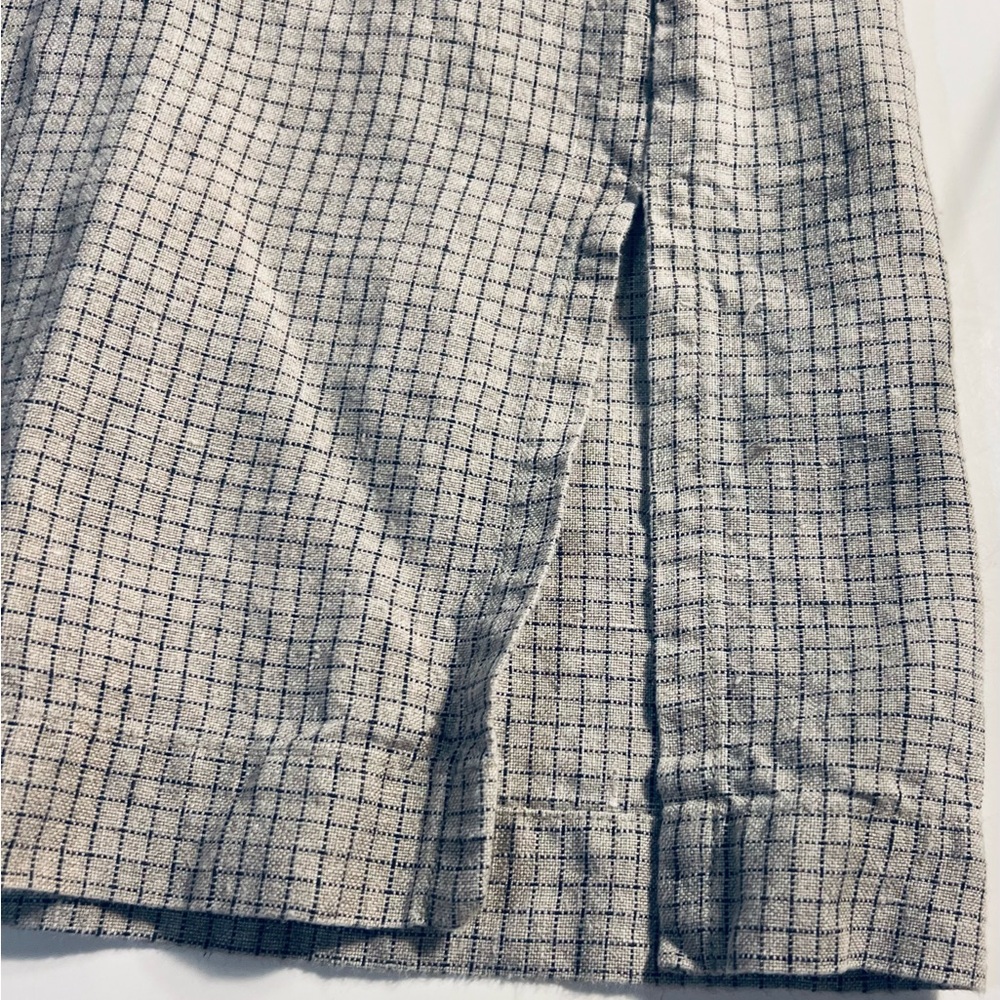 VTG Crunch Sz 1 (Large) Top Women’s Blouse 100% Linen Gray - Picture 7 of 9